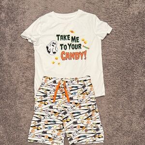 Cat & Jack Kids Pajama Set - White and Orange